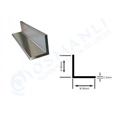 Alüminyum Köşebent 30mm x 70mm  2mm